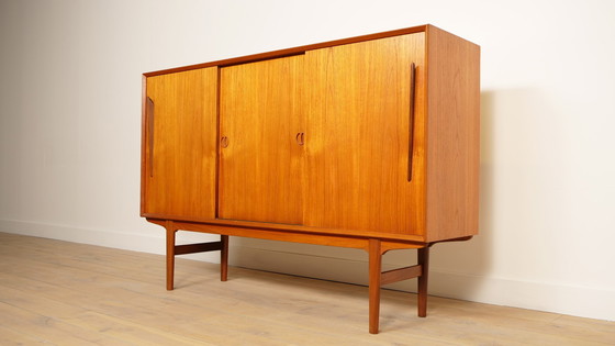 Image 1 of Vintage Highboard | Schuifdeuren | Deens Design | 169 cm