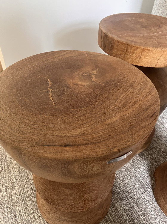 Pols Potten short skirt Stool / side table wood (photo 5 of 6)