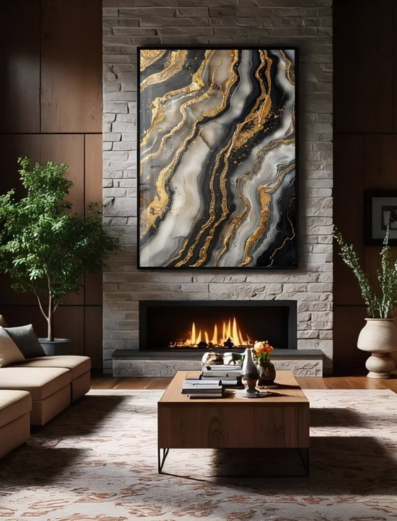 Image 1 of Acrylic Glass Artwork | 200x140 cm | Depthwave #3 (Ori, 1983)