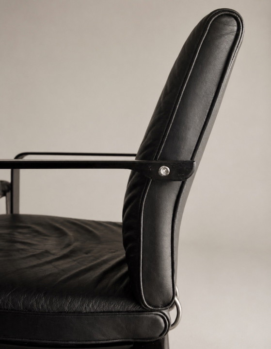 6 Vintage Quadro fauteuils — Bruno Rey & Charles Polin voor Dietiker, Zwitserland, 1989 – Eetkamerstoelen (photo 6 of 15)