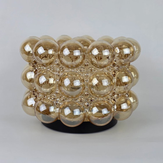 Image 1 of Vintage Bubbel wandlamp/plafondlamp – Glashütte Limburg – Helena Tynell – Ø 26 cm – Duitsland - plafonnière