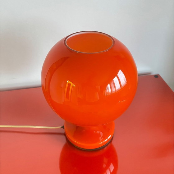 Image 1 of Mid-Century Opaline Glass Table Lamp by S. Tabery for Osvetlovaci Sklo, Czechoslovakia