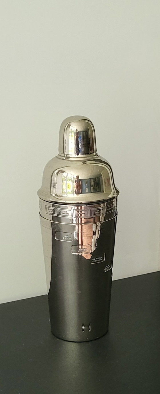 Image 1 of Shaker da cocktail Napier 'Tells You How' placcato in argento Art Déco