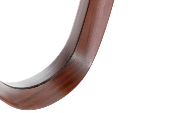 Image 1 of Vintage ovale houten spiegel, Italië, jaren 60.