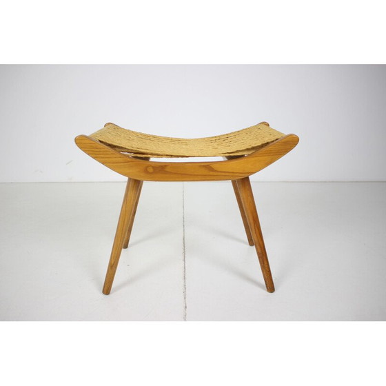 Image 1 of Mid-century wooden footstool Czechoslovakia 1960s