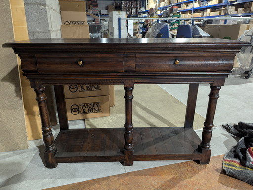 Consola de roble estilo Luis Felipe