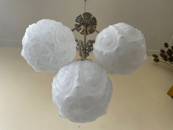Image 1 of Ceiling lamp Hanging lamp Cherrier & Besnus art deco French