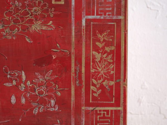 Baule cinese antico dipinto in legno di pino – Dongbei, circa 1930 – Armadi contenitori (photo 32 of 40)