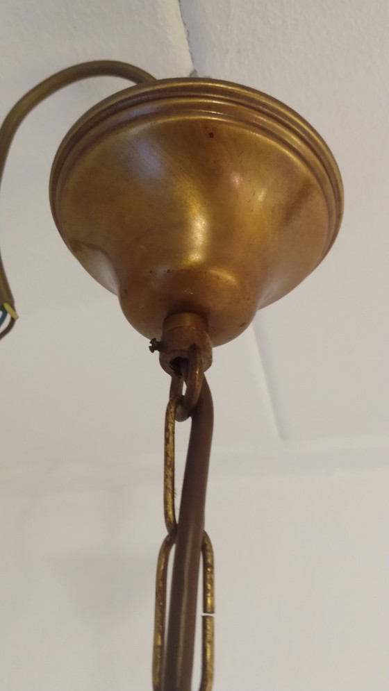 Image 1 of Seta Lámpara Colgante Vidrio Ámbar 1970s