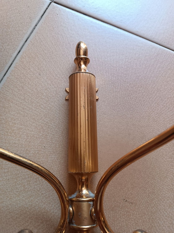 Pair of Art Deco style Wall lights (Italy), Metal, Brass, Gold (photo 5 of 9)