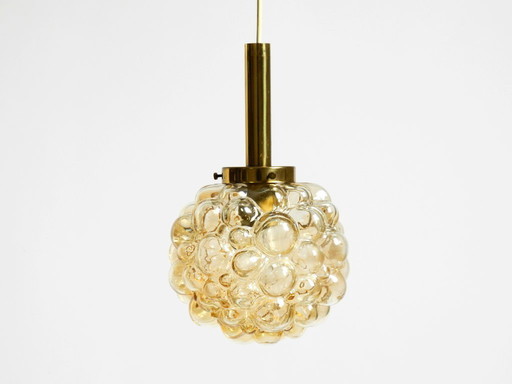 Beautiful original glass bubble pendant lamp from the 1960s | Manufactured by Limburg | Designed by Helena Tynell