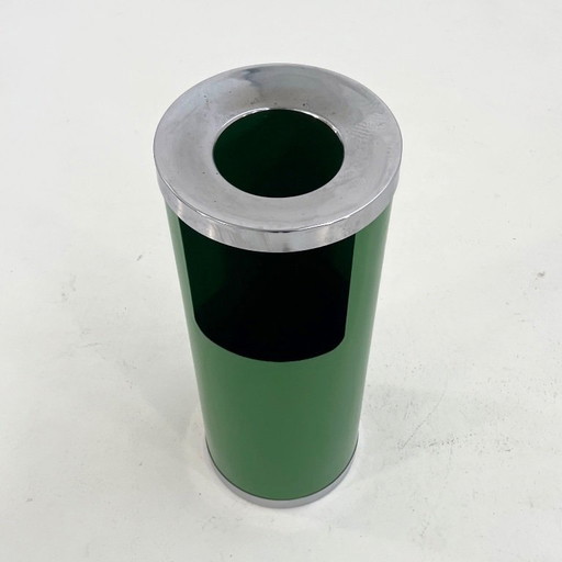 Portaombrelli verde in metallo, anni '70