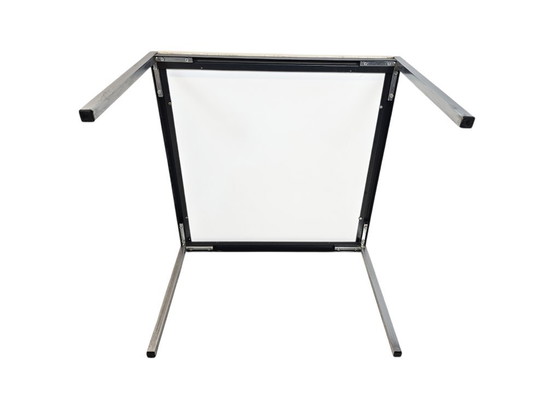 Dutch design - Gispen - Coen de Vries - Coffee table - veneer - chrome - Holland - 1967, Metal, Wood, Black (photo 9 of 9)