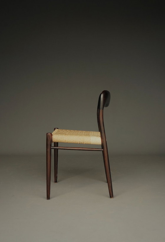 Image 1 of Model 75 Chairs in Beech by Niels Otto Møller for J.L. Moller, 1960s, Set of 6