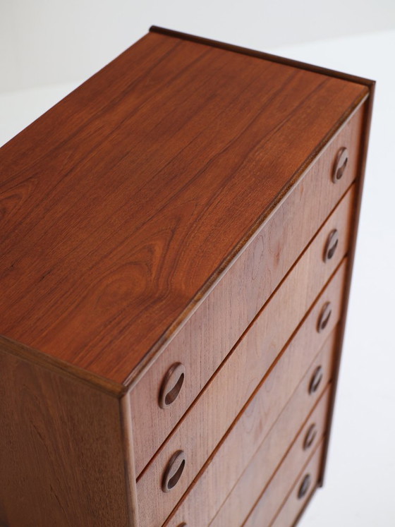 Image 1 of Hoge ladekast teak vintage Deens 1960s