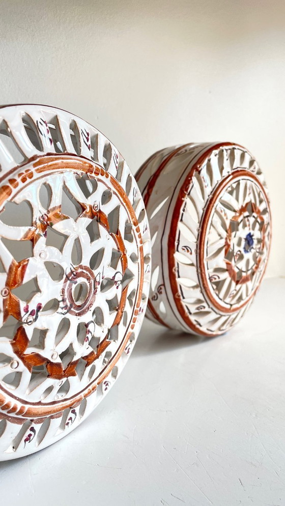 Image 1 of Applique artisanale CéRAMIQUE CENTRE BLEU