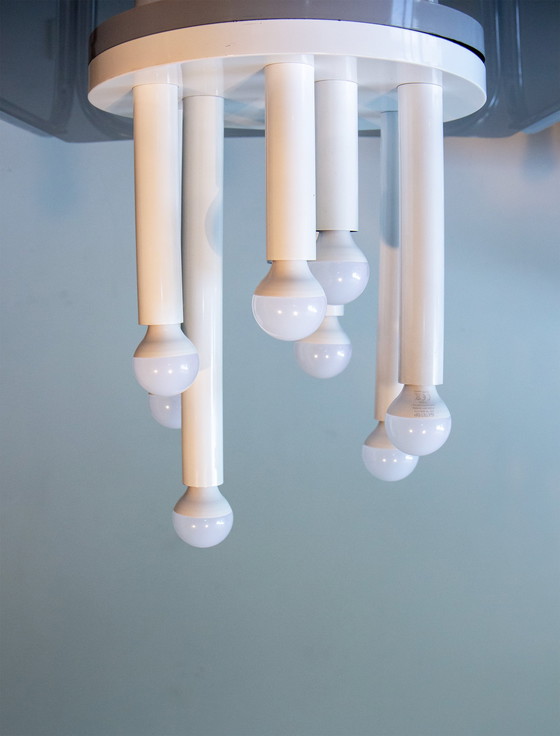 Image 1 of Schitterende plafondlamp uit het ruimtetijdperk 1970 van Gaetano Sciolari