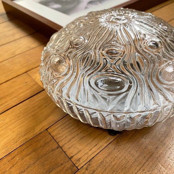 Image 1 of Piccola lampada da parete/soffitto con vetro spesso, anni '70-'80