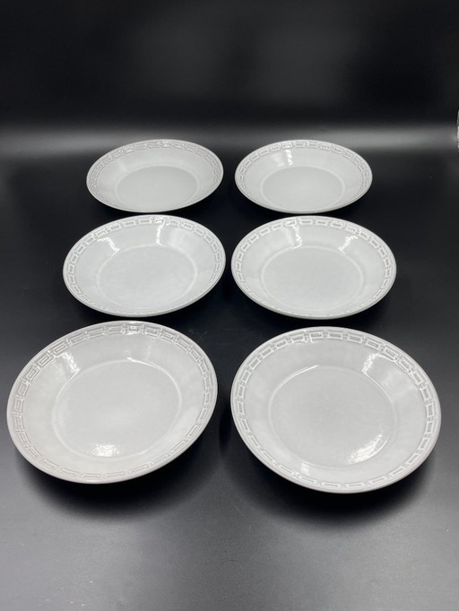 Set of 6 Céramano soup plates by Karl Leutner