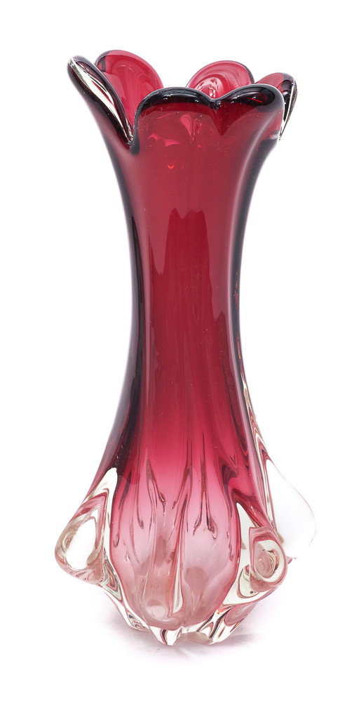 Vase Murano "Chambord" Rouge