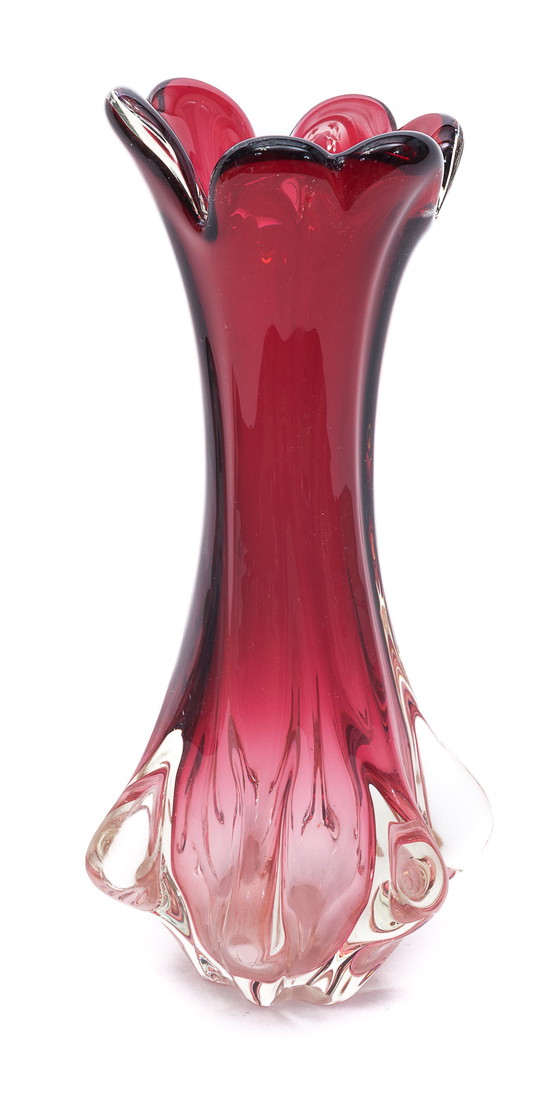 Image 1 of Vase Murano "Chambord" Rouge