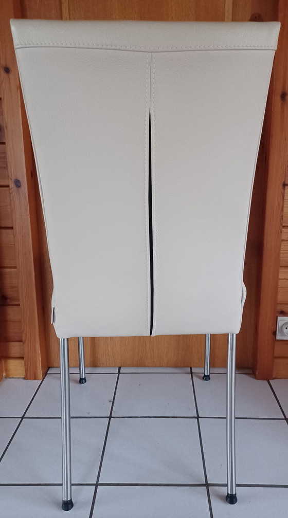 8x Bert Plantagie Leather Chairs – Dining chairs, Metal (photo 5 of 7)