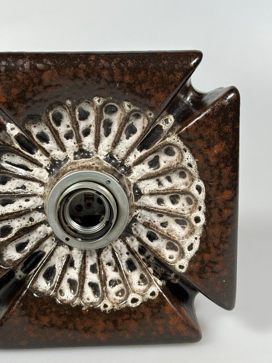 Image 1 of Wandlamp uit de jaren 60 en 70, keramiek, wandlamp uit het midden van de vorige eeuw, ruimtetijdperkontwerp