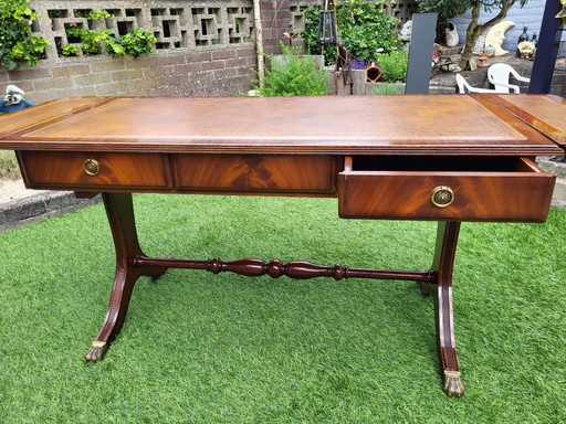 Old English coffee table, walnut ear table