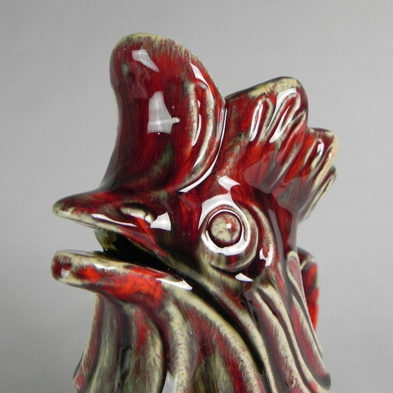 Image 1 of Jarra con forma de gallo, cerámica Sars Poteries, década de 1950.