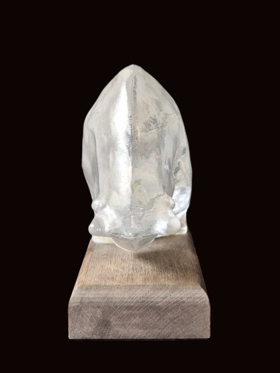 Pukeberg - Massiver Stier von Uno Westerberg - 2272 Gramm - 60er Jahre – Glaskunst, Glass, Wood (photo 4 of 6)