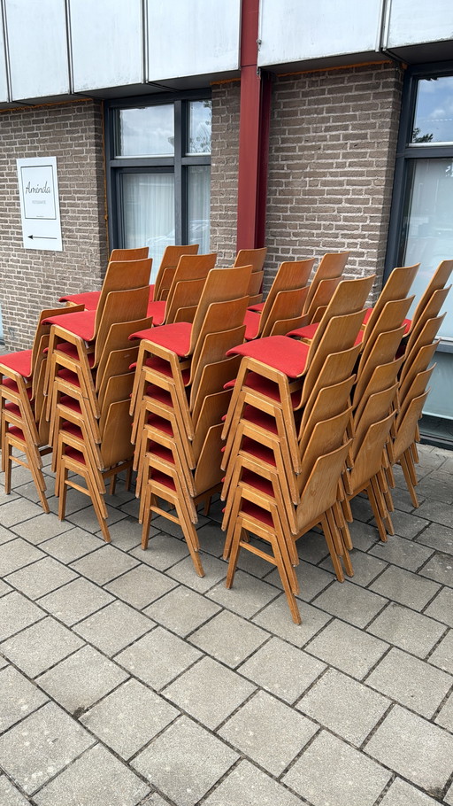 70x chaise empilable vintage en contreplaqué '60
