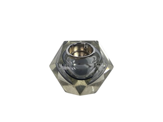 Image 1 of Murano - Sommerso - Vetro sfaccettato - Portacandele - Flavio Poli - Italia - Anni '60