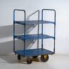 Industrial blue metal cart – Factory trolley Europe – circa 1950 #1 – Bar carts, Iron, Industrieel (photo 6 of 35)