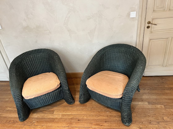 Image 1 of 2x Poltrona in vimini vintage Gasparucci