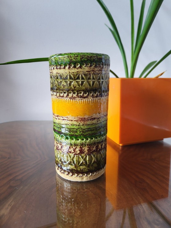 Image 1 of Vase Bitossi, céramique émaillée, décor Riminini, Aldo Londi, années 1960, Italie