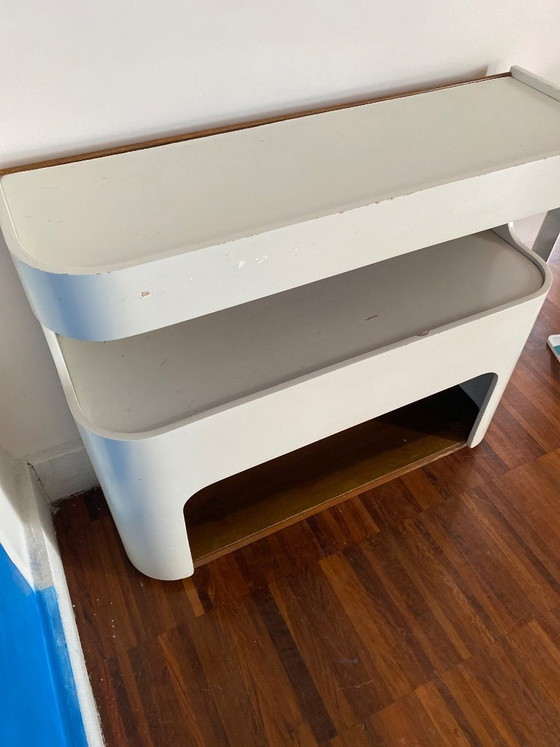 Console vintage Space Age années 70 – Plastique, Bois (photo 5 of 5)