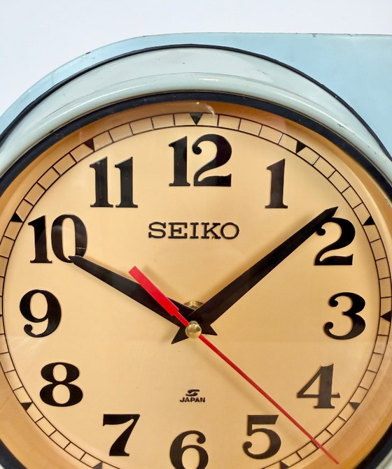Orologio da parete vintage Seiko blu a doppia faccia con raffigurazioni di navi, anni '80 – Plastic, Glass (photo 17 of 21)