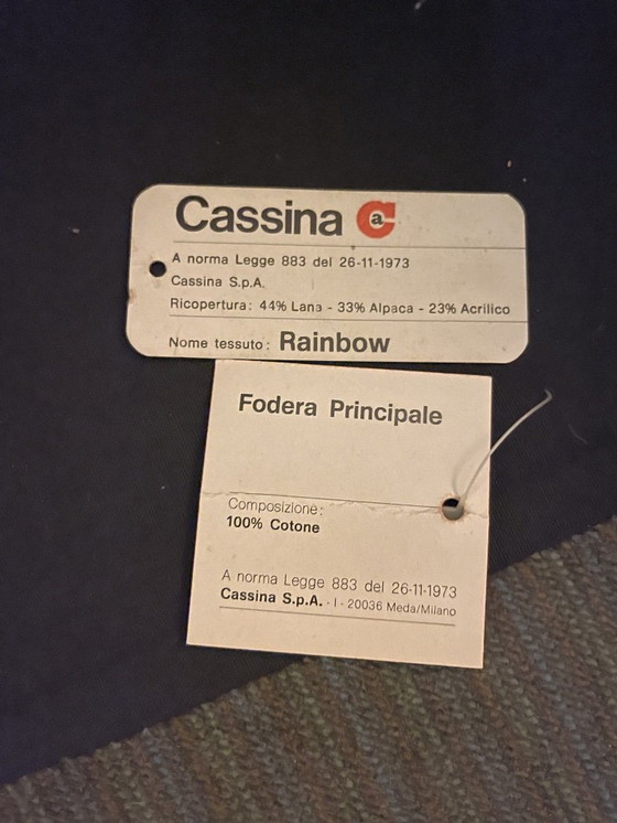 Image 1 of Maralunga 2-zitsbank, Cassina Vico Magistretti, eerste editie 1973, alpaca fluweel. Standaard banken.