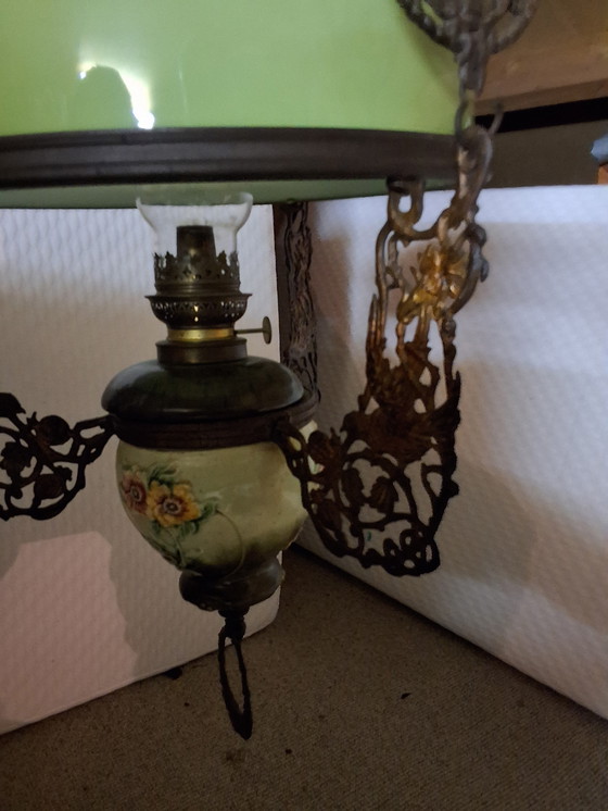 Image 1 of Antieke Boheemse olielamp 