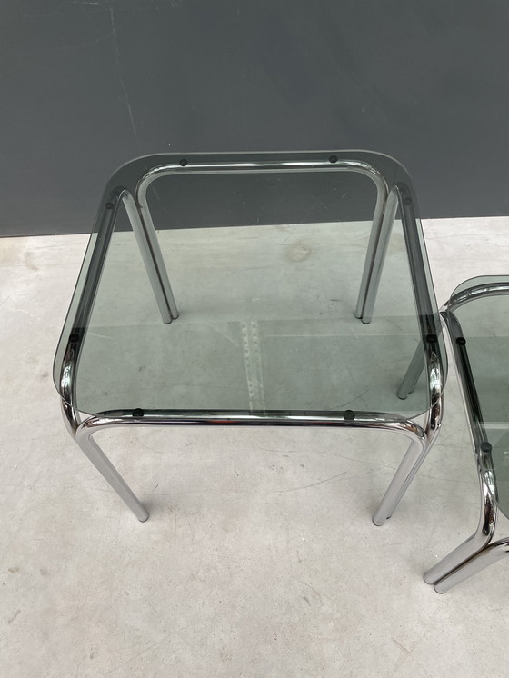 Image 1 of 2 Bijzettafeltjes, jaren 70