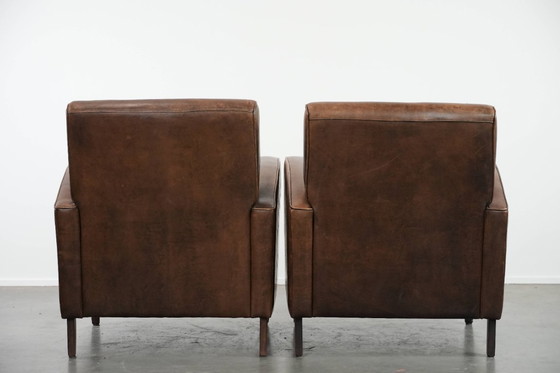 Image 1 of Elegante set di due poltrone in pelle di pecora