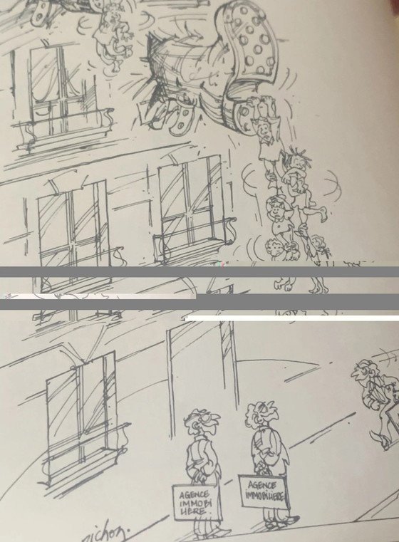26/28 Dibujos inéditos Place de la Réunion, París XXe – Primavera 1990 – Wolinski - Slocombe (photo 8 of 15)