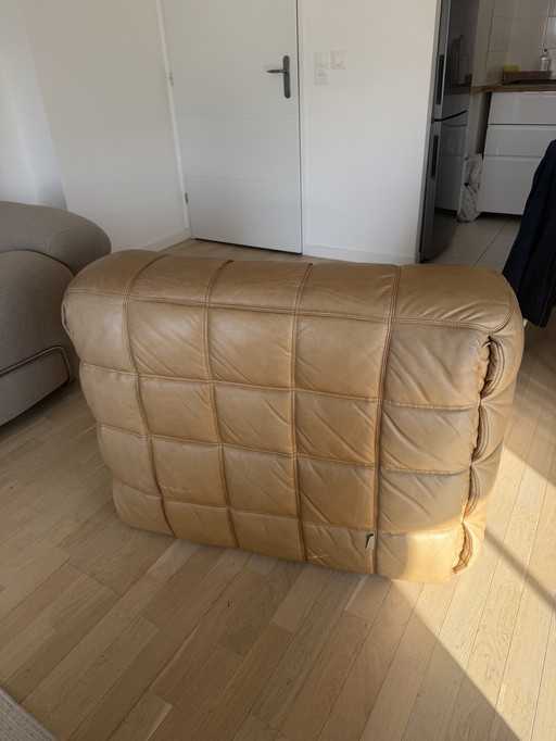 Rosace de fauteuil Kashima, cuir Havane