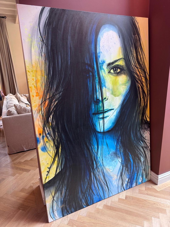 Image 1 of Large colorful painting (135cm wide x 195cm high)