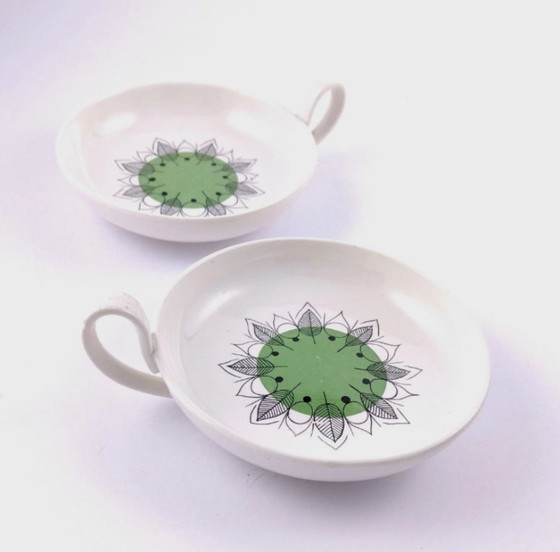 Assiettes Villeroy & Boch au design rétro moderne, motif vintage rare, vert et orange. – Vaisselle, Ceramic (photo 7 of 9)