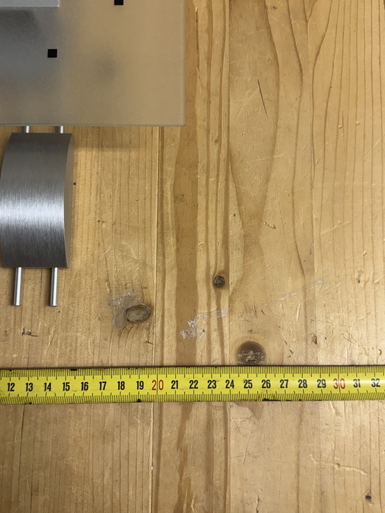 Image 1 of 🕰️ AMS Design Wall Clock | Glass & Aluminum | Junghans Quartz | German modern design |