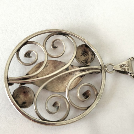 C. Brumberg Hansen Dinamarca - Gran colgante de plata con collar - años 50 – Objetos decorativos, Silver (photo 7 of 9)