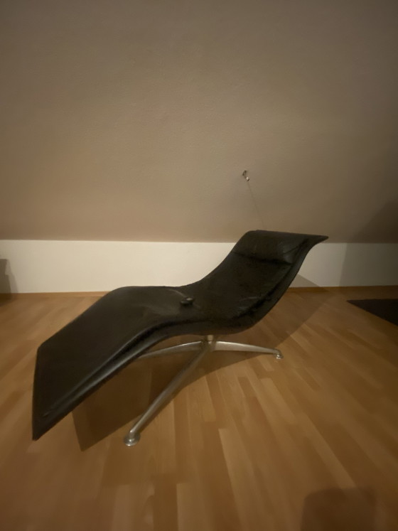 Chaise longue Poltrona Frau Larus – Chaise longue avec fonction massage, cuir noir – Chaises longues, Leather (photo 5 of 8)