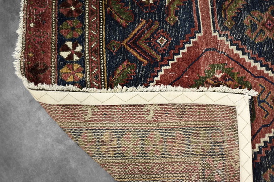 Image 1 of Vintage Hand-Woven Oriental Nomadic Tribal Shiraz Qashqai Rug, 1940s