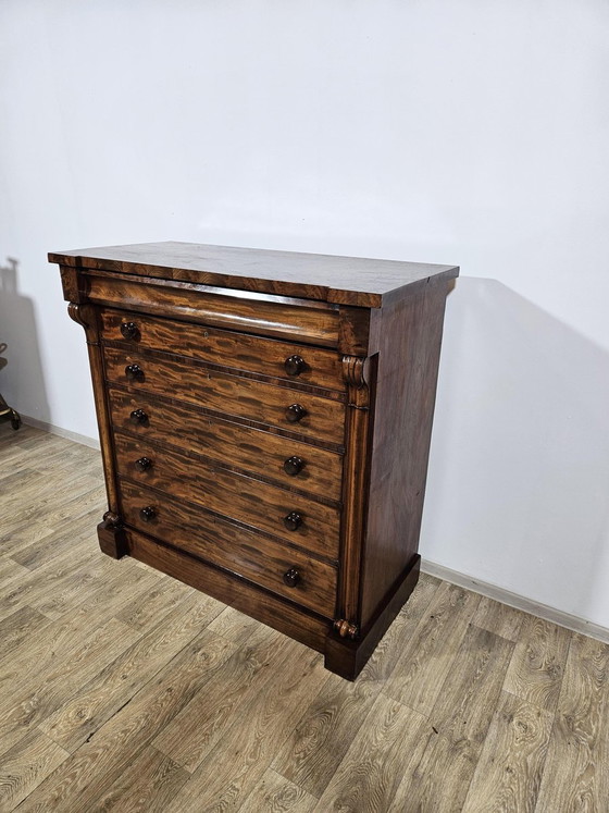 Cómoda Chiffonier Biedermeier de Caoba, Siglo XIX (photo 9 of 24)